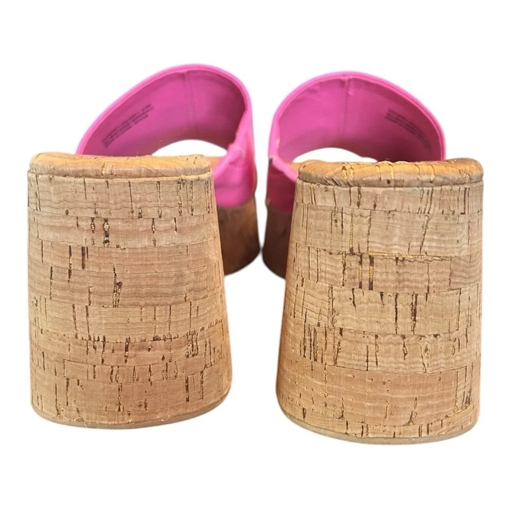 Madden Girl Pink Cork Platform Slide Sandals